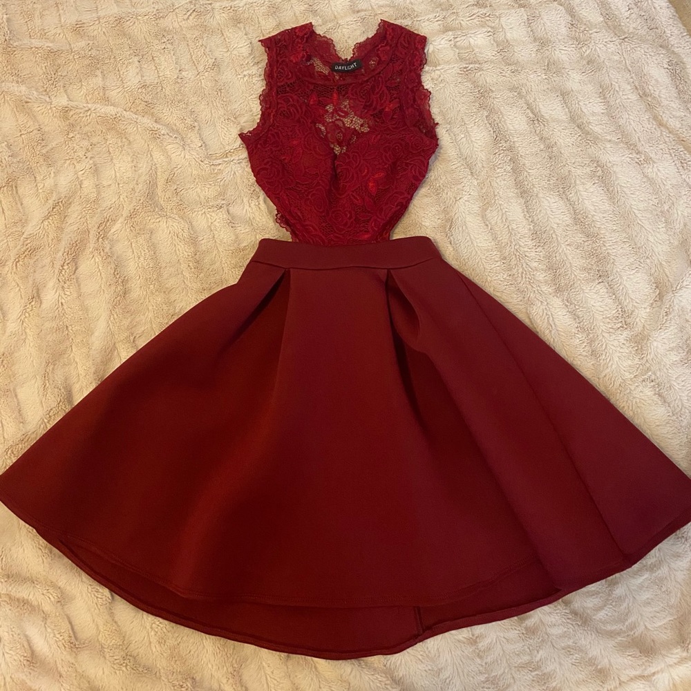 Red short dress
